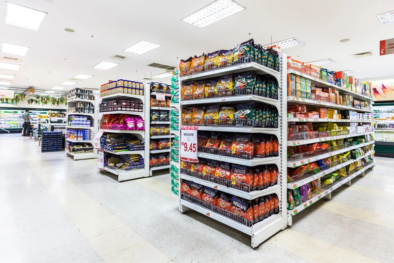 Durable Heavy Duty Double Sides Supermarket Display Shelf