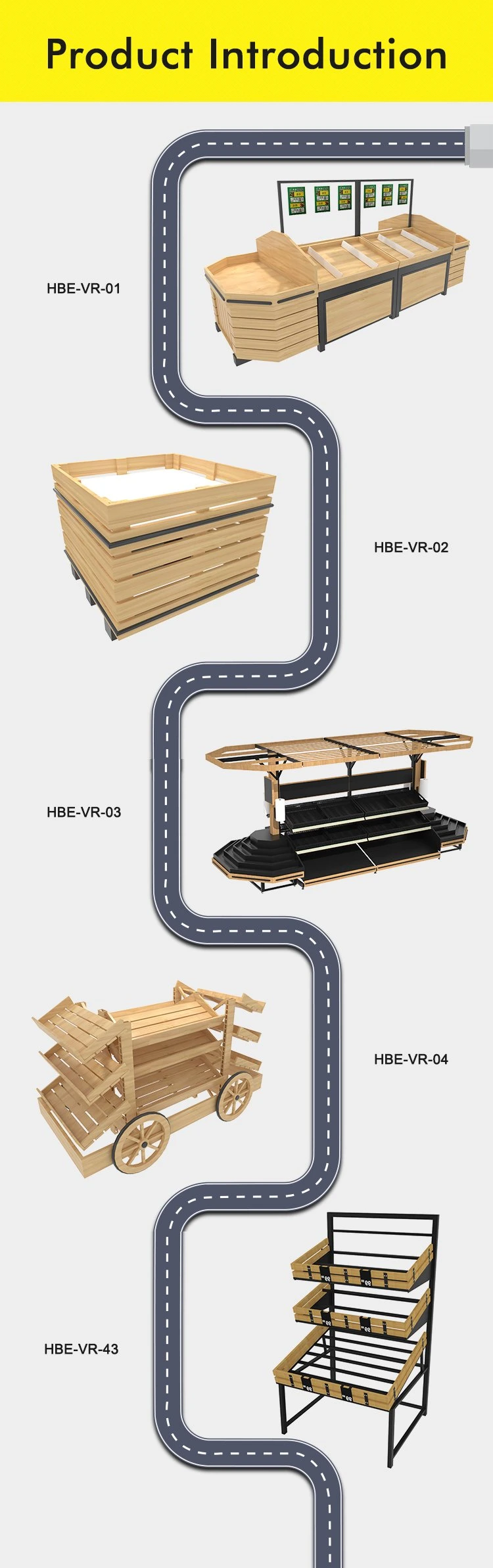 Vegetable Store Display Stand Rack Shelves