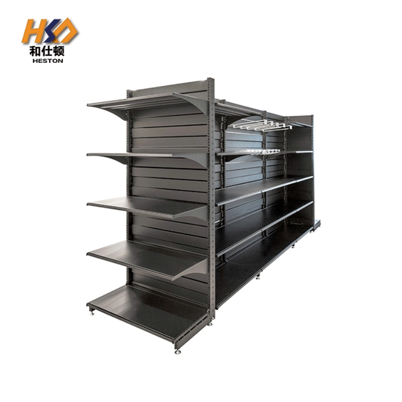 Stainless Steel Gondola Supermarket Metal Display Rack Shelves