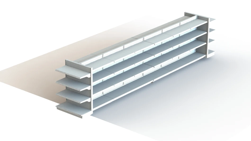 Supermarket Gondola Display Rack Shelf with Double Side