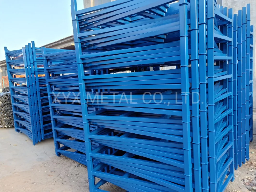 Customized Foldable Stacking Steel Mobile Pallet Tire Storage Rack