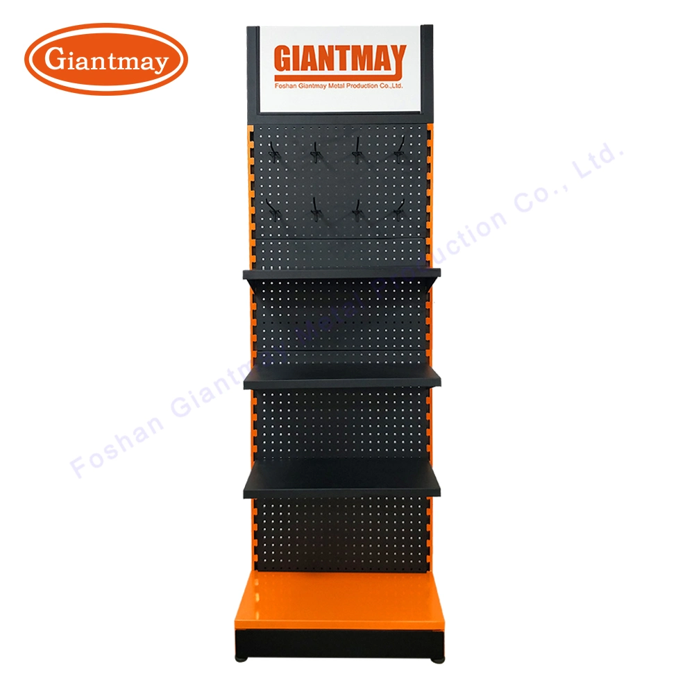Cheap Metal Exhibition Store Tool Product Display Retail Shop Floor Pegboard Hardware Rack
