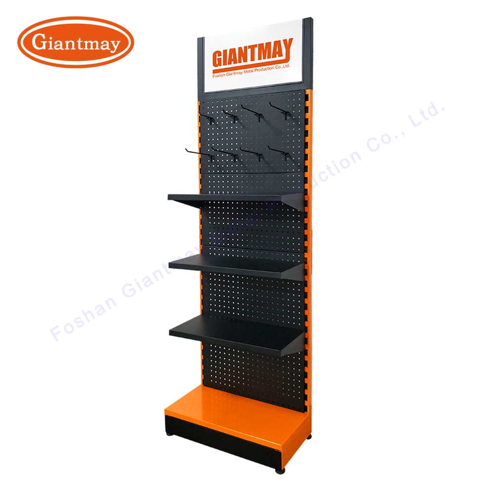 Cheap Metal Exhibition Store Tool Product Display Retail Shop Floor Pegboard Hardware Rack