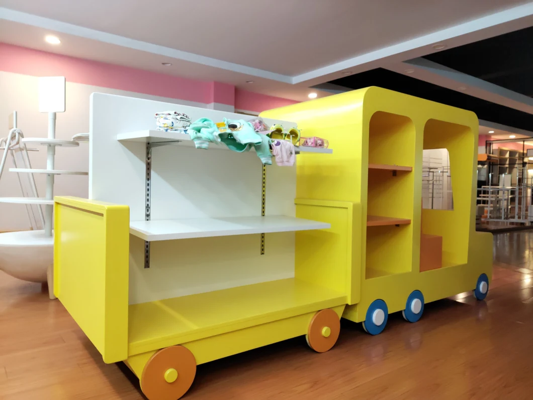 Supermarket Children Products Wooden Shelf with Ce and Ios Certification