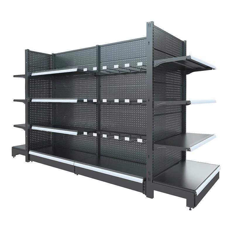 Store Shop Advertising Racks Metal Supermarket Shelf Display Gondola