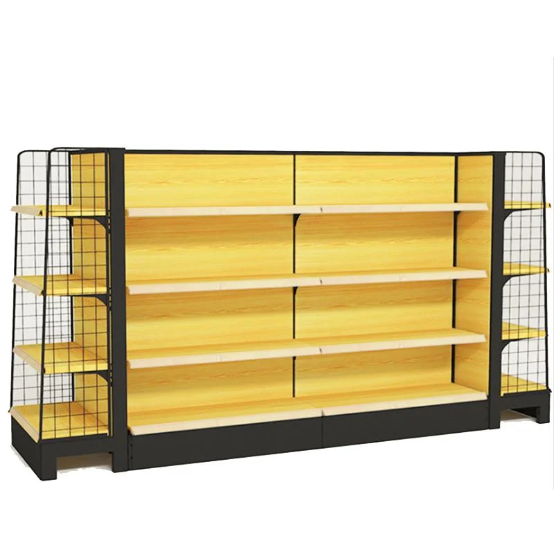 Stainless Steel Gondola Supermarket Metal Display Rack Shelves