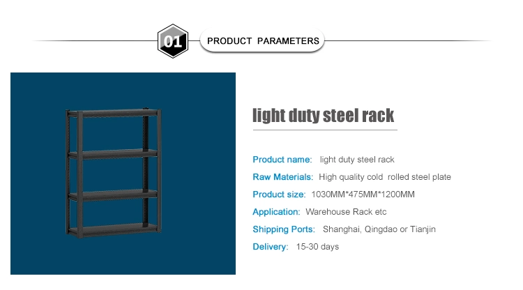 Light Duty Goods Shelves Warehouse Metal Storage Rack