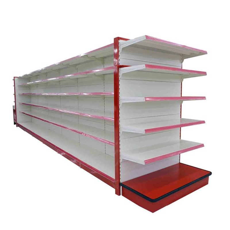 Supermarket Shelf with Punch Panel Grocery Retail Metal Gondola Shelf