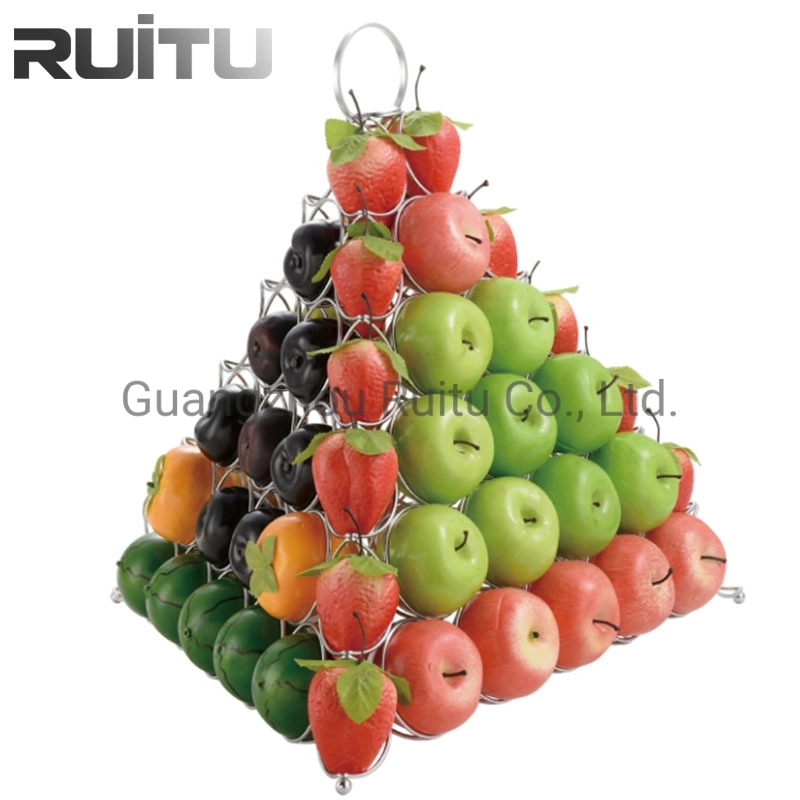 Fruit Holder Metal Stainless Steel Wire Decorative Hanging Fruit Rack Display Stand