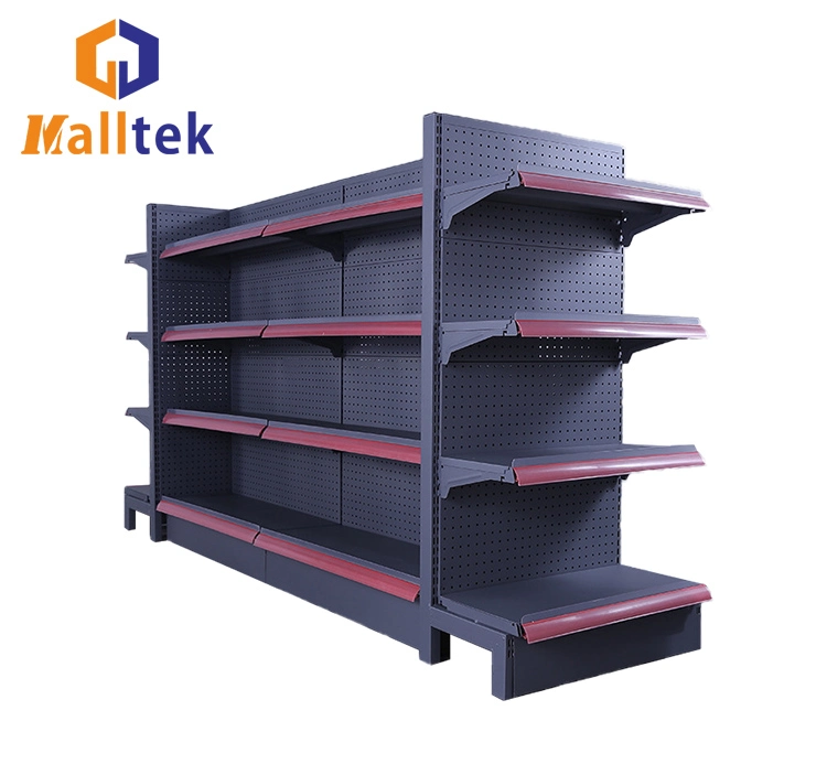 Heavy Duty Perforated Cold-Rolled Steel Retail Store Gondola Shelves