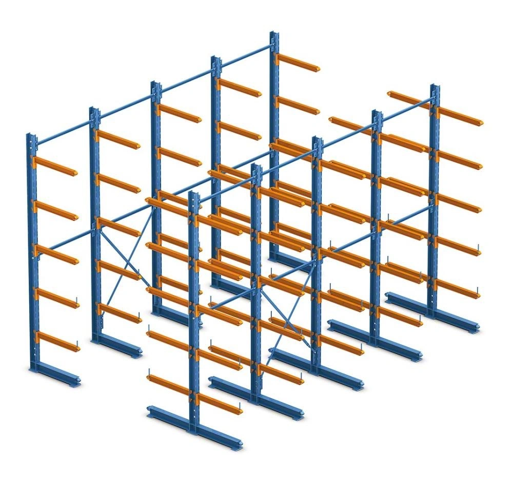 Customized Steel Manufacture Warehouse Metal Heavy Duty Shelves Cantilever Racking for Rebar Storage