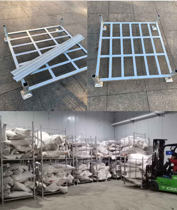 Heavy Duty Storage Galvanized Steel Stacking Shelves Pallet Rack for Vegetables Warehouse