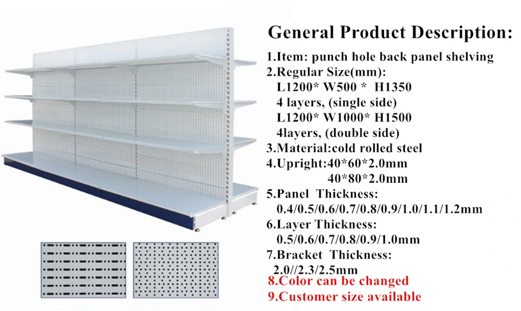 Factory Price Customized Metal Rack Supermarket Gondola Shelf