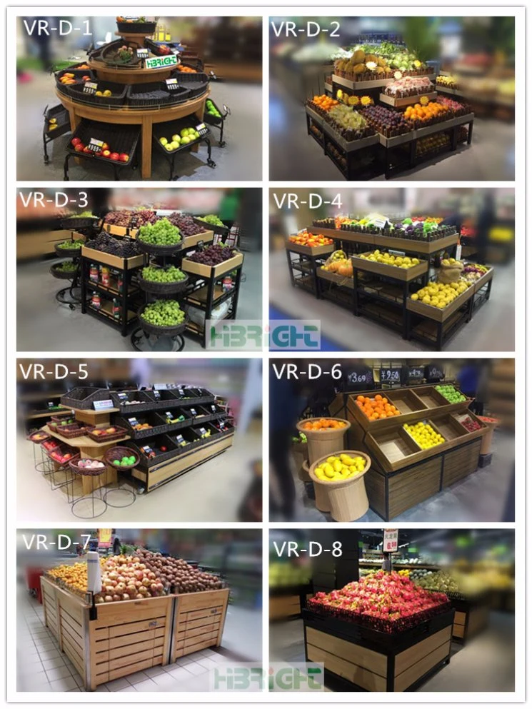 Supermarket Display Rack and Shelving for Vegetables