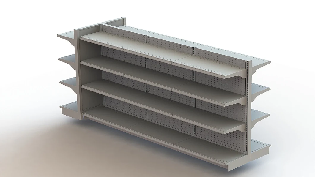 Supermarket Gondola Display Rack Shelf with Double Side