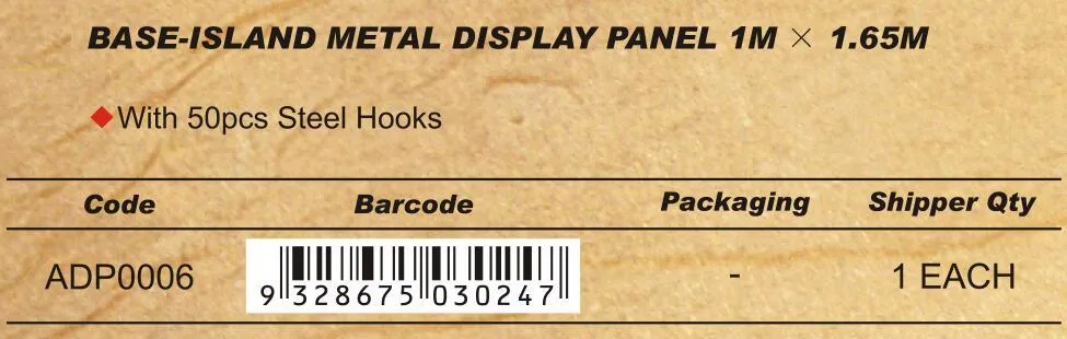Display Board Base-Island Metal Display Panel Display Rack