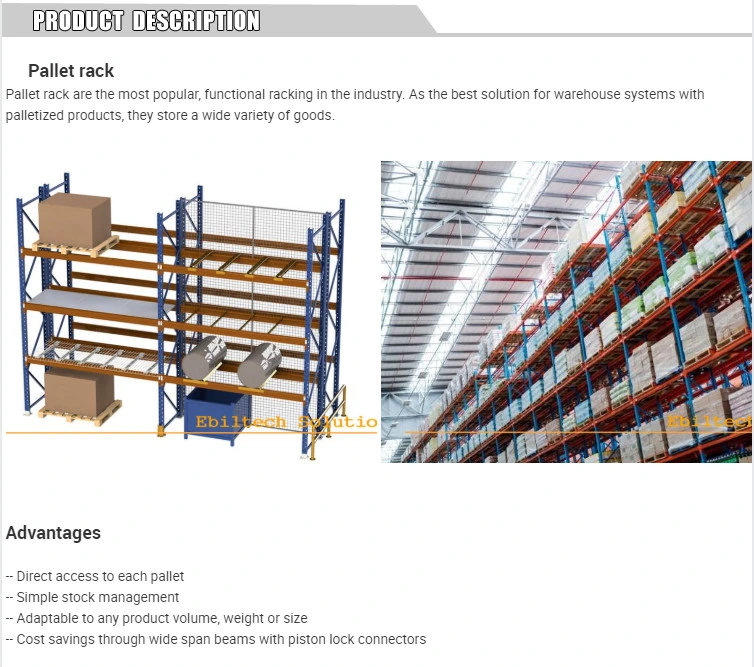 Ce Certification Rugged and Durable Q235 Heavy Duty Warehouse Rack