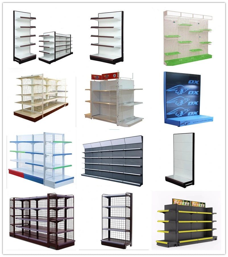 Manufacturer Display Rack 5 Layers Metallic Supermarket Equipment Gondola Supermarket Shelf