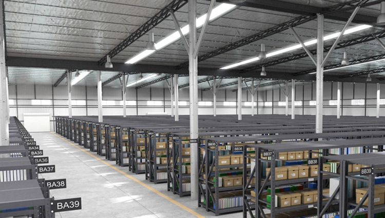 Light Duty Stacking Storage Shelves Steel Rack for Factory Warehouse
