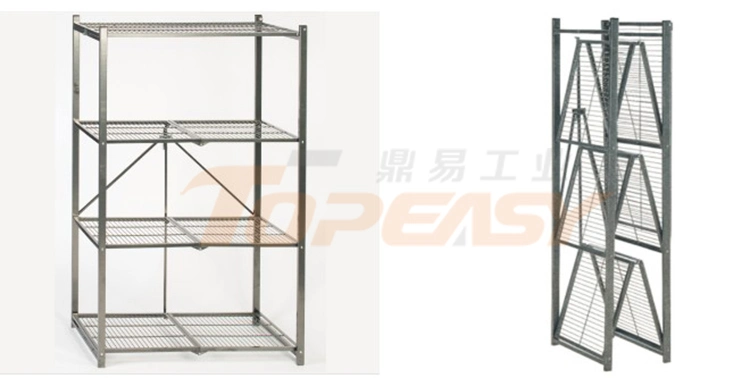 Household Storage Munfactional Foldable Kitchen Steel Rack