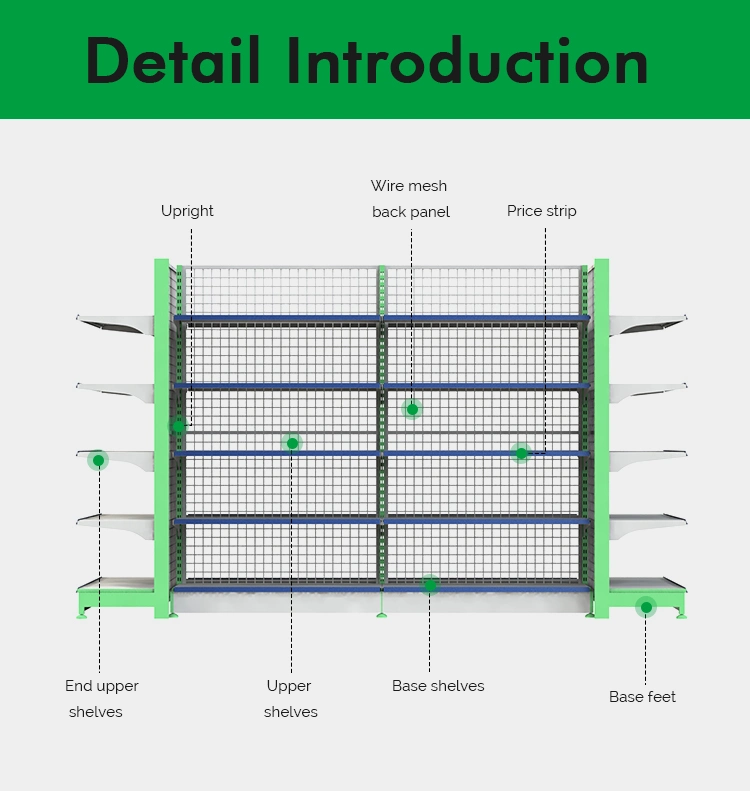 Retail Philippines Supermarket Shelf Display Rack Gondola Shelving