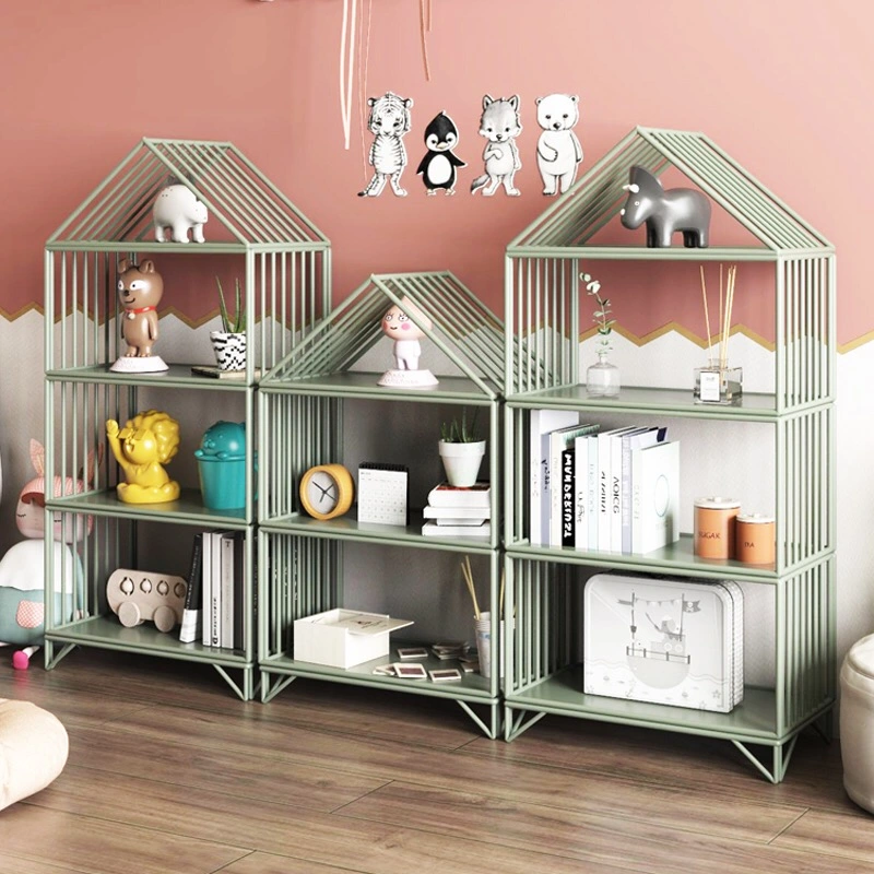 Multi-Functional Goods Shelf Steel Bookcase for Children