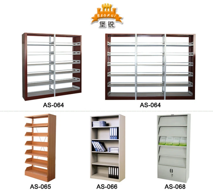 Four Adjustable Shelves School Furniture Library Book Shelf