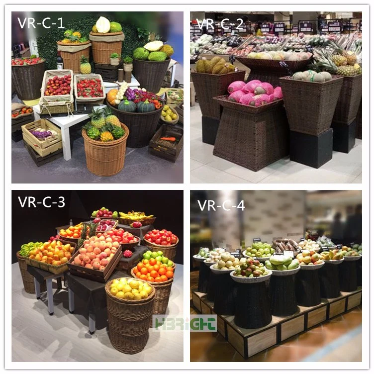 Supermarket Display Rack and Shelving for Vegetables