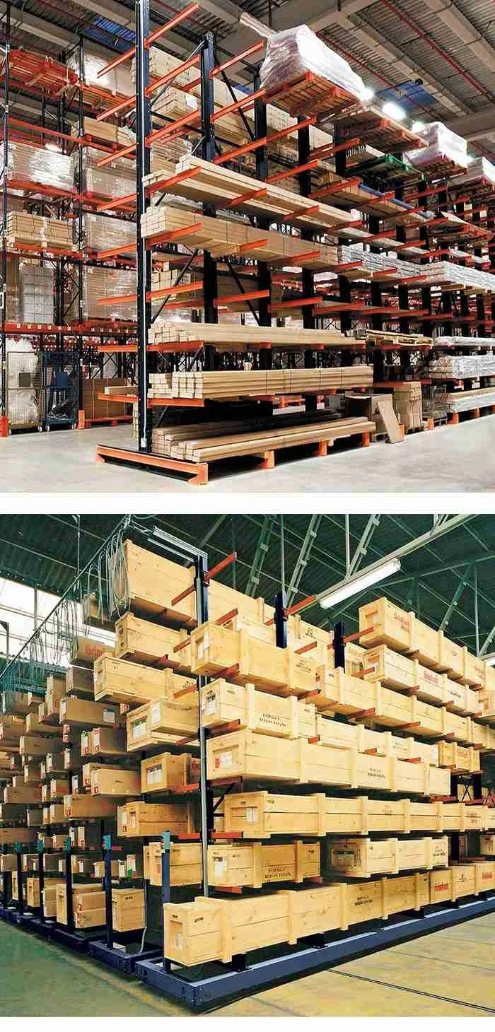 Custom Size Tube Warehouse Cantilever Racking Storage Shelf for Rebar Storage