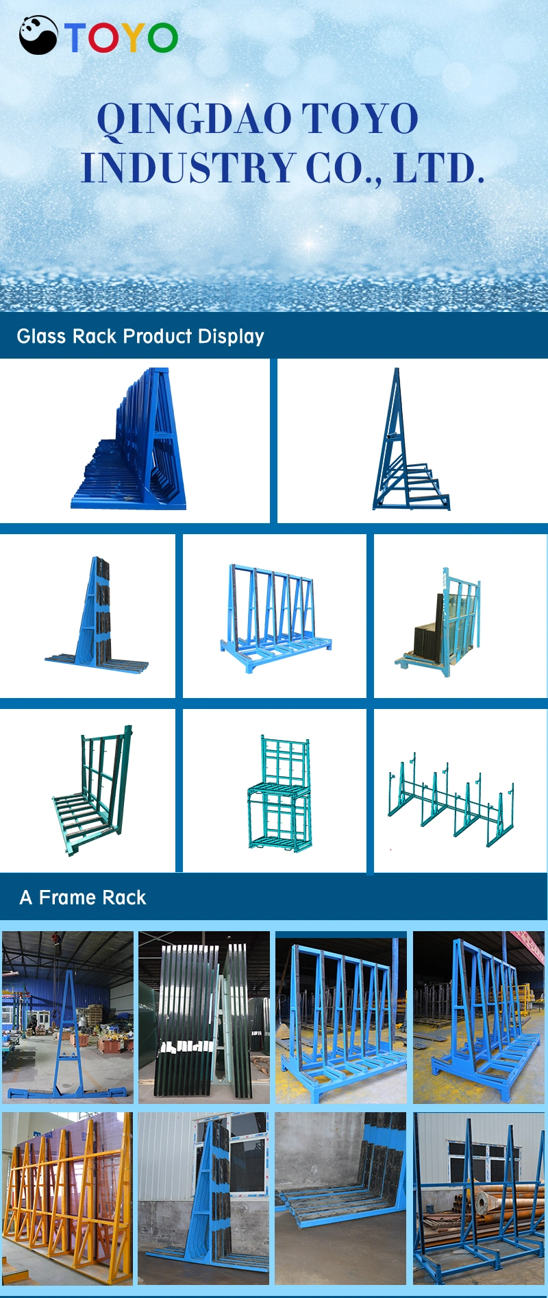 Glass a Frame Rack Transport Rack for Glass Stacking Racks & Shelves with 4000kg Loading