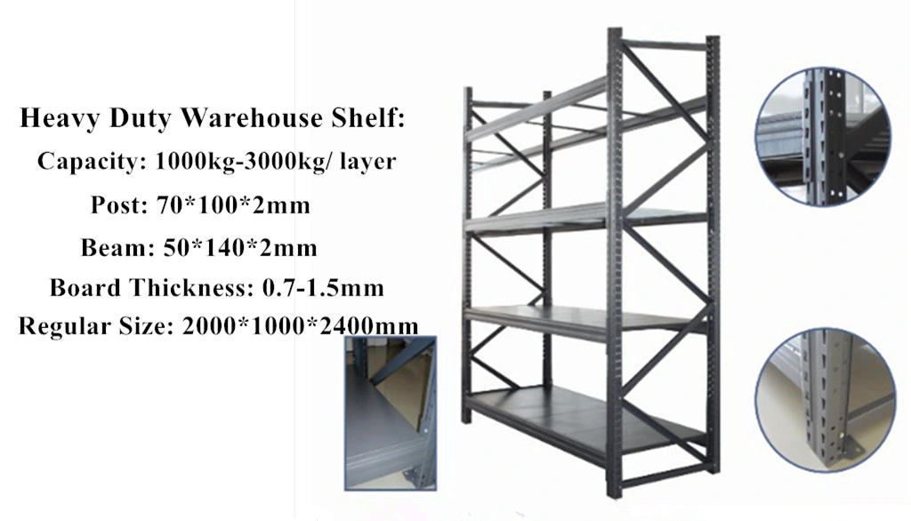 Warehouse Industrial Storage Steel Rack for Shelf Shelves Shelving