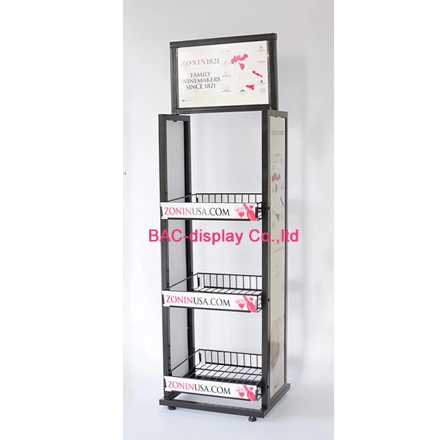 Wine Metal Wire Display Stand /Metal Food Display Rack