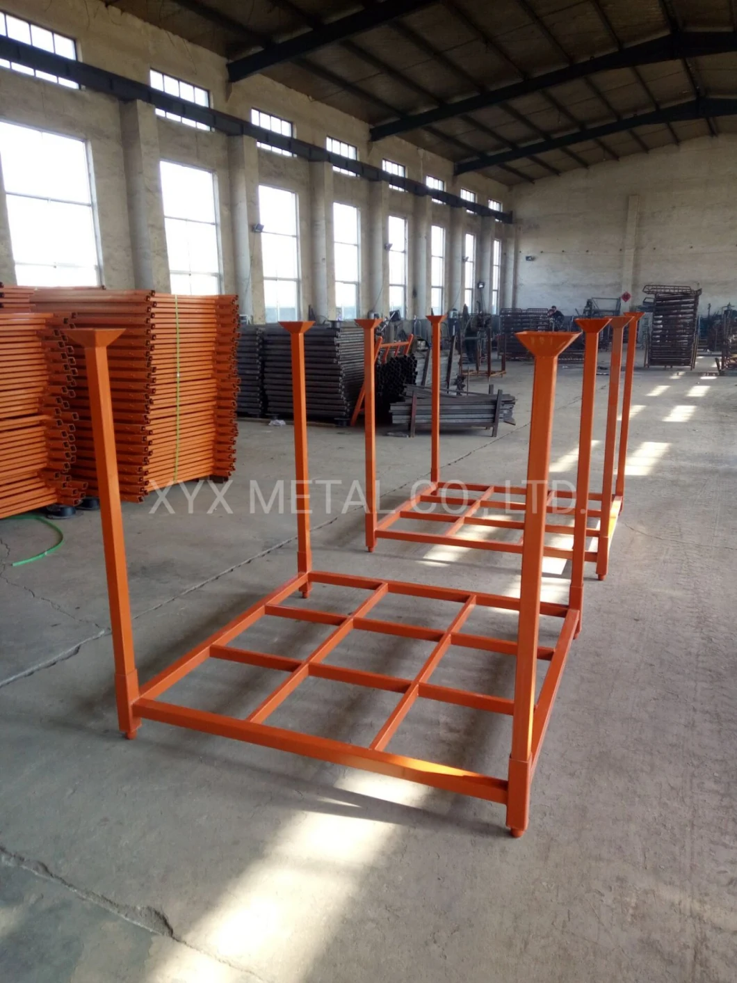 Customized Foldable Stacking Steel Mobile Pallet Tire Storage Rack