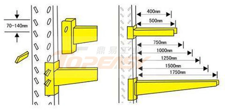 Double Side Heavy Duty Cantilever Rack Warehouse Pipe Rack System