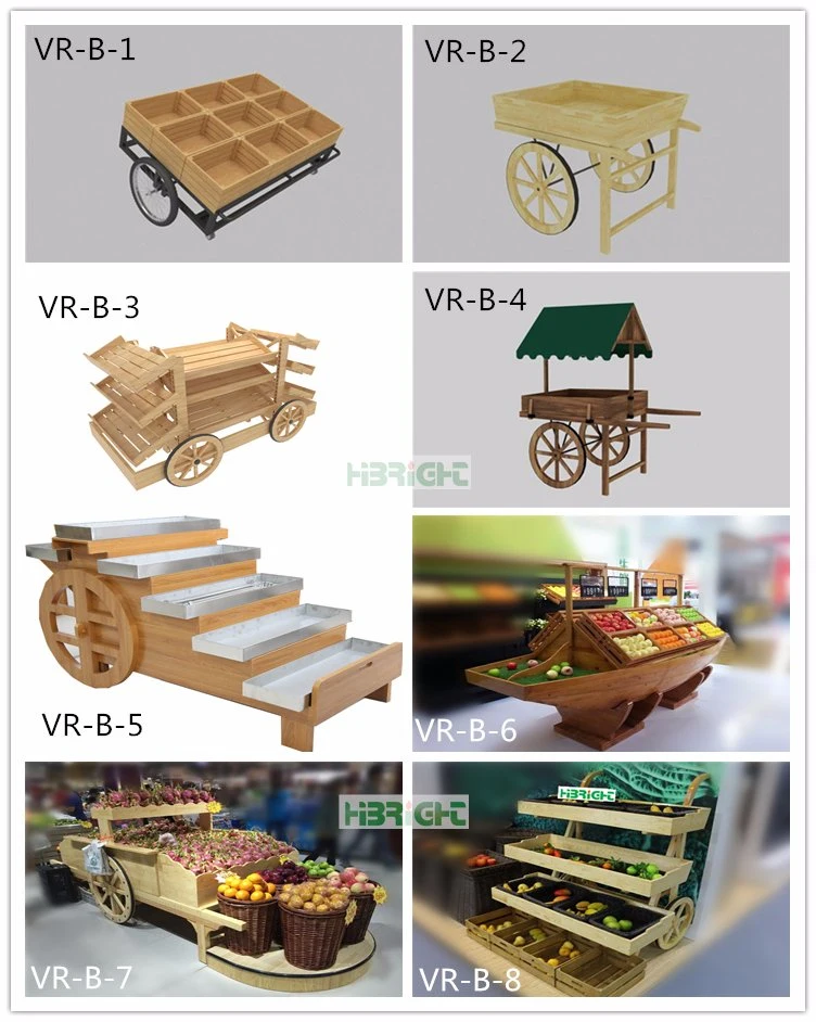 Supermarket Display Rack and Shelving for Vegetables