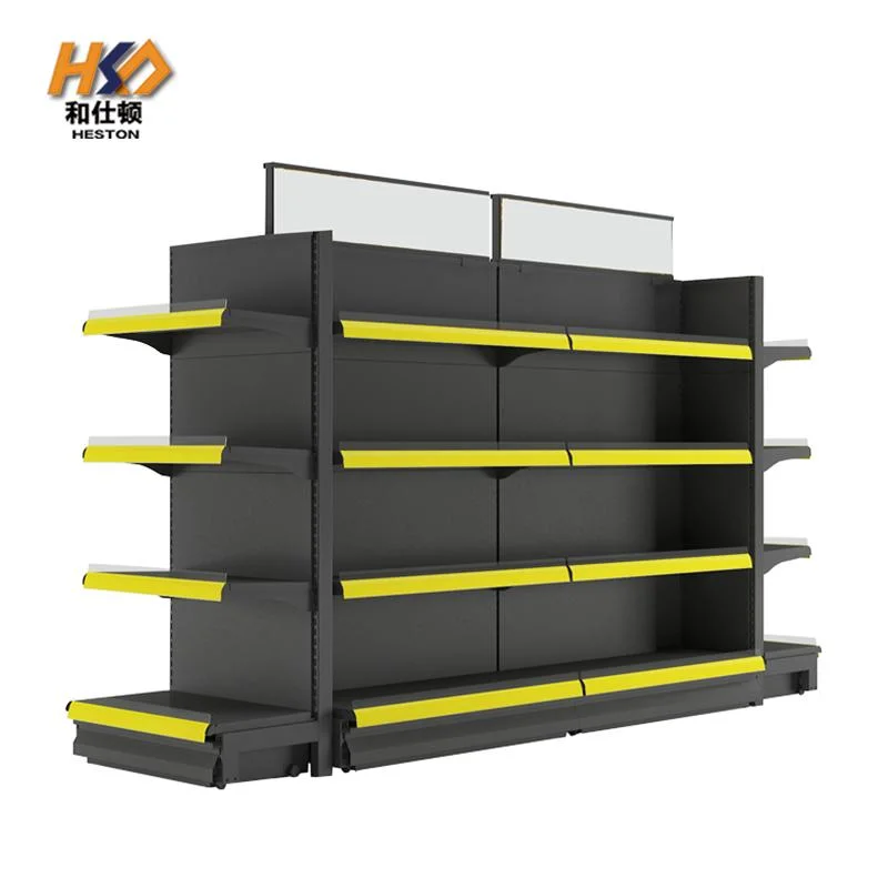 Customized Heavy Duty Cold-Rolled Steel Rack Used Supermarket Gondola Shelf