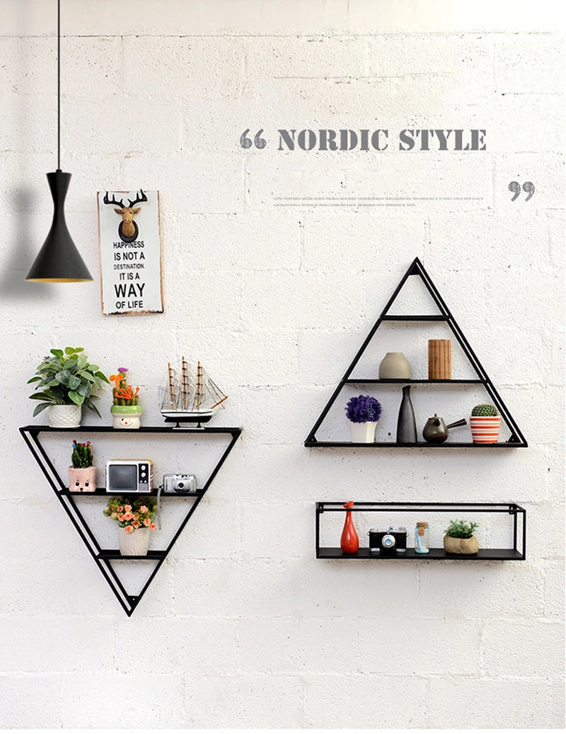 Metal Triangle Creative Shelf Wall Multi-Layer Shelf 0580