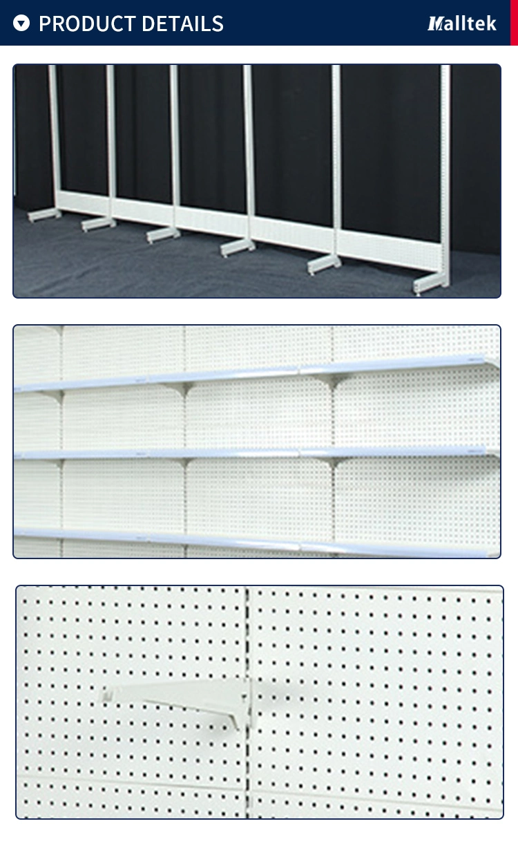 Heavy Duty Perforated Cold-Rolled Steel Retail Store Gondola Shelves