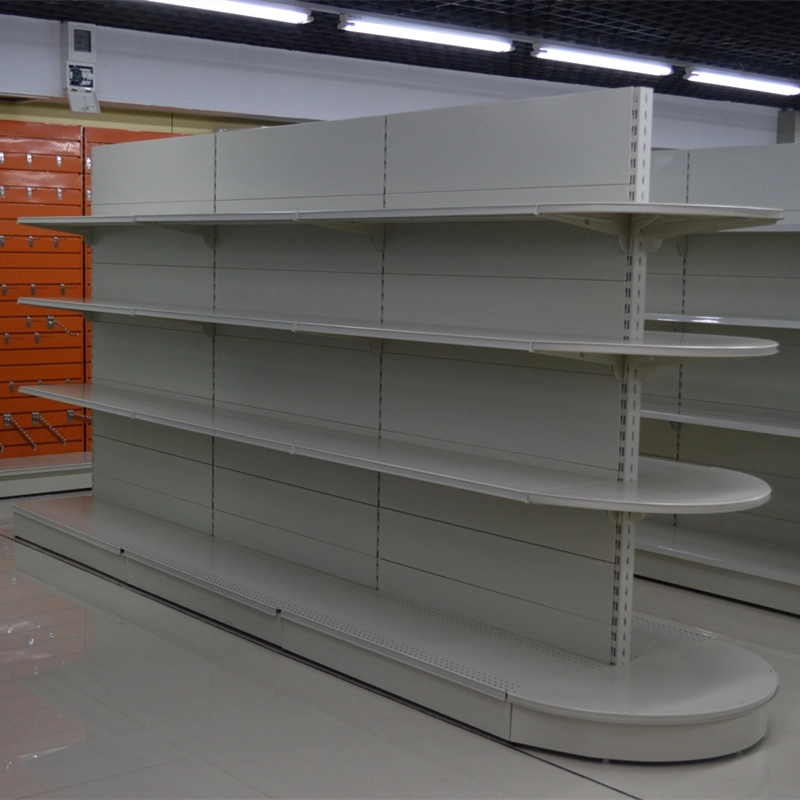 Manufacture Supermarket Equipment Double Side Supermarket Shelf/Round End Metal Shelves