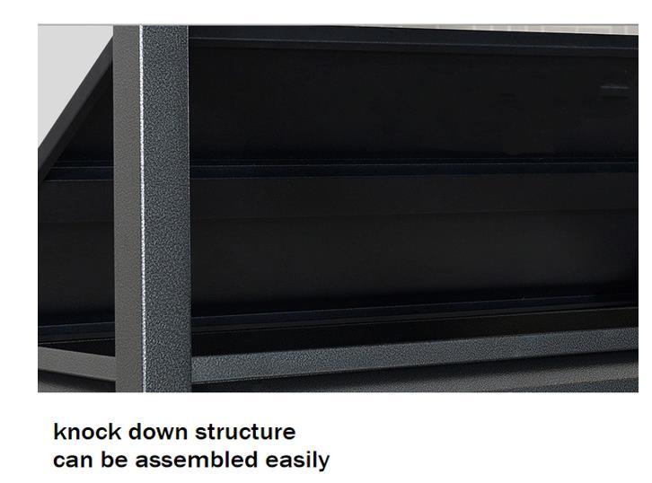 Modern Furniture Steel Display Shelf with 4 Adjustable Shelves