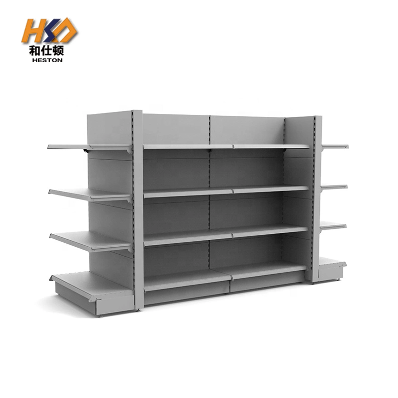 Stainless Steel Storage Supermarket Metal Gondola Display Rack Shelves
