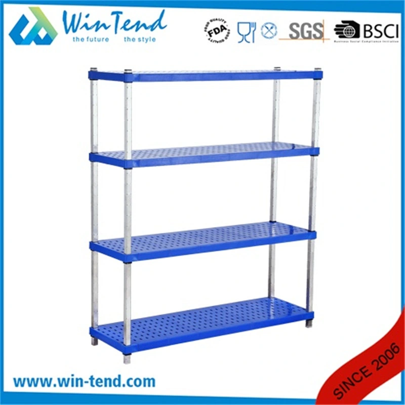 4-Tier Kitchen Plastic Storage Rack Gn Pan Shelf for Hotel