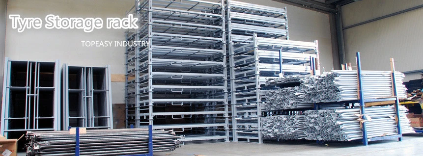 Warehouse Stacking Rack System Forklift Tire Warehouse Rack