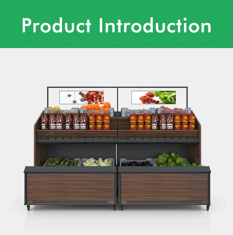 Three Tiers Single Side Metal Vegetables and Fruits Display Shelf