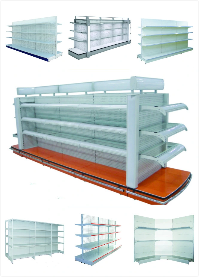 Grocery Store Rack 4 Layers Supermarket Shelves System Gondola Shelf