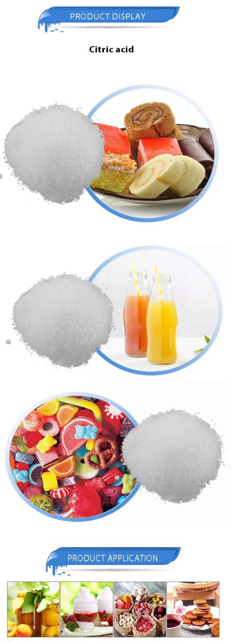 High Purity Food Grade and Technical Grade Citric Acid From Chinese Supplier