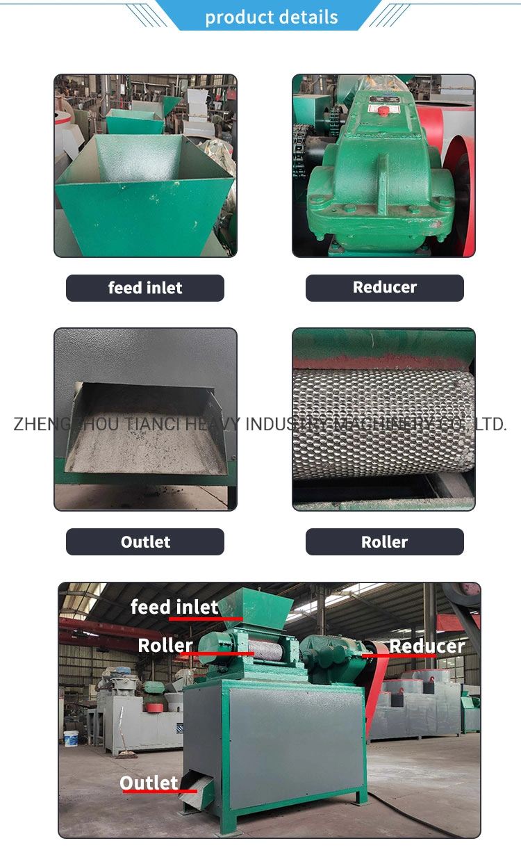 Dry Chemical Powder Double Roller Press NPK Compound Fertilizer Granulator Machine
