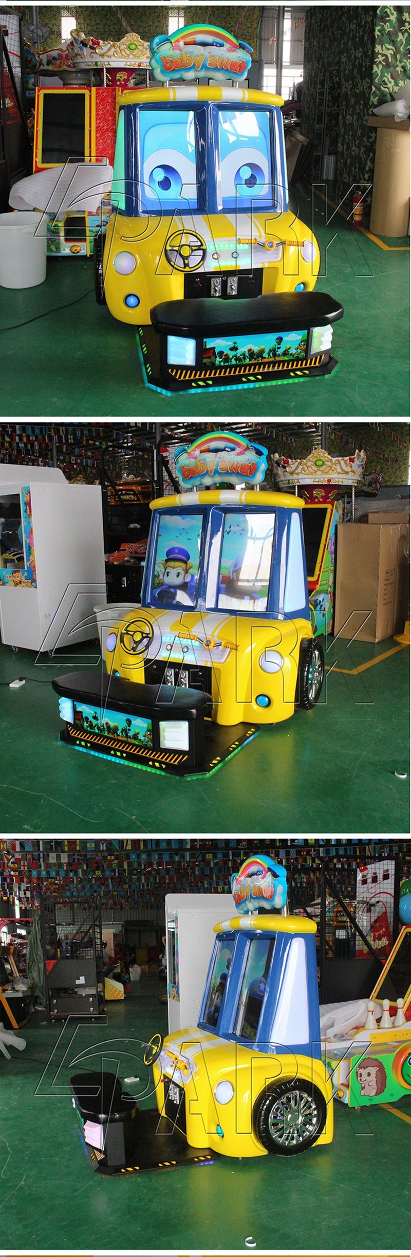 Epark Baby Swat 2 Boys Kids Video Simulator Racing Car Games Race Car Arcade Machine for Amusement Park