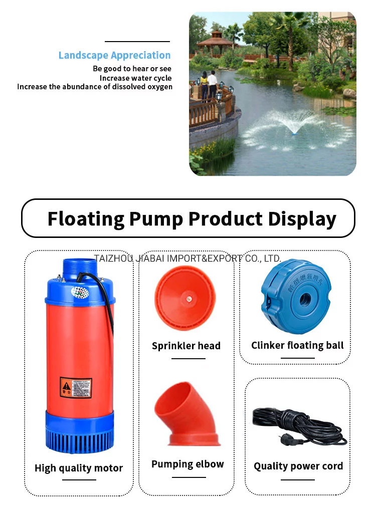 1.5kw Stainless Steel Pump Body Floating Pump Aerator