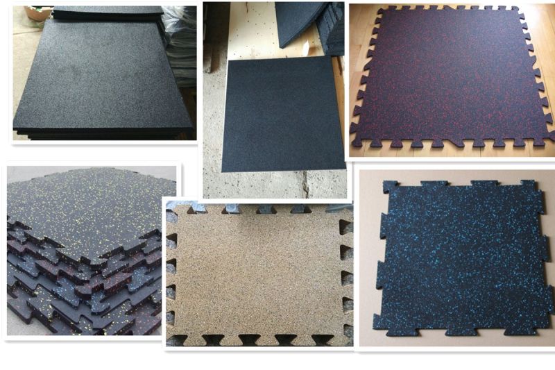 Gym Interlocking Rubber Tiles/Gym Rubber Rolls/Sports Rubber Mat